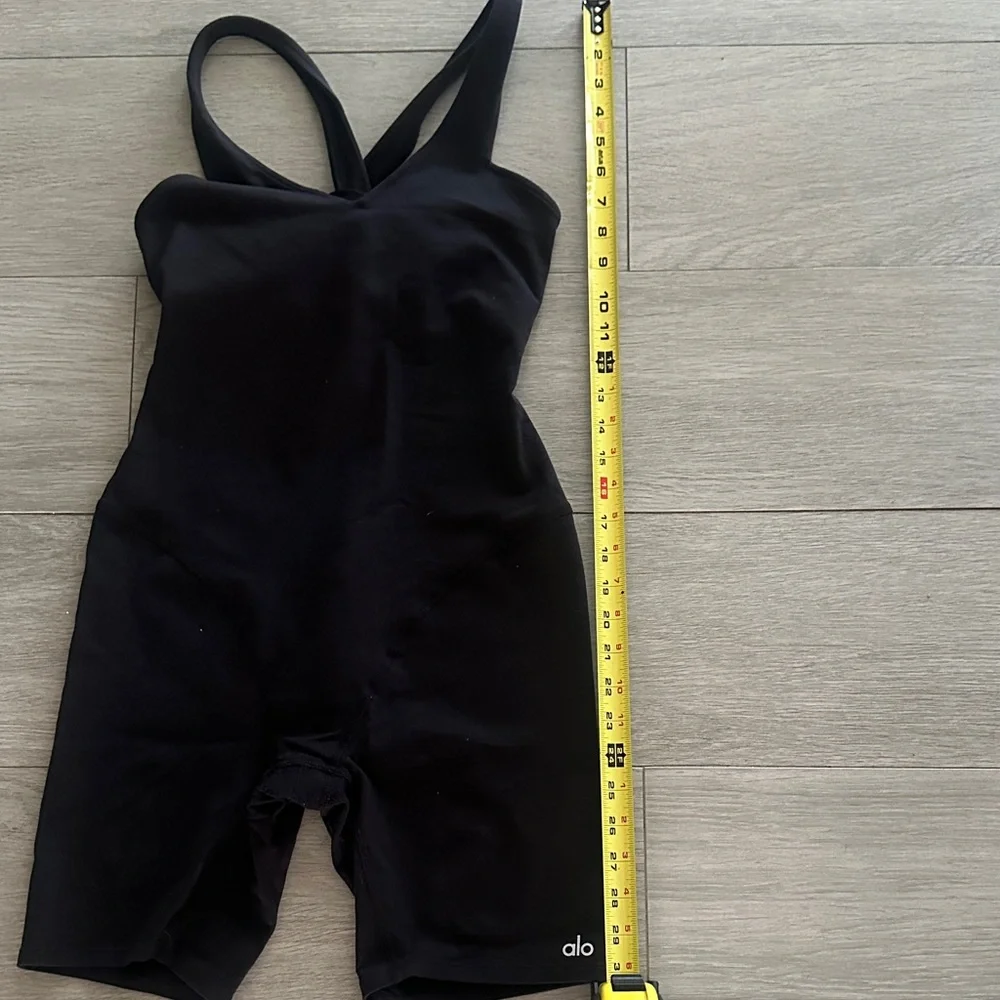 ALO Yoga Black Fitted Jumpsuit Romper